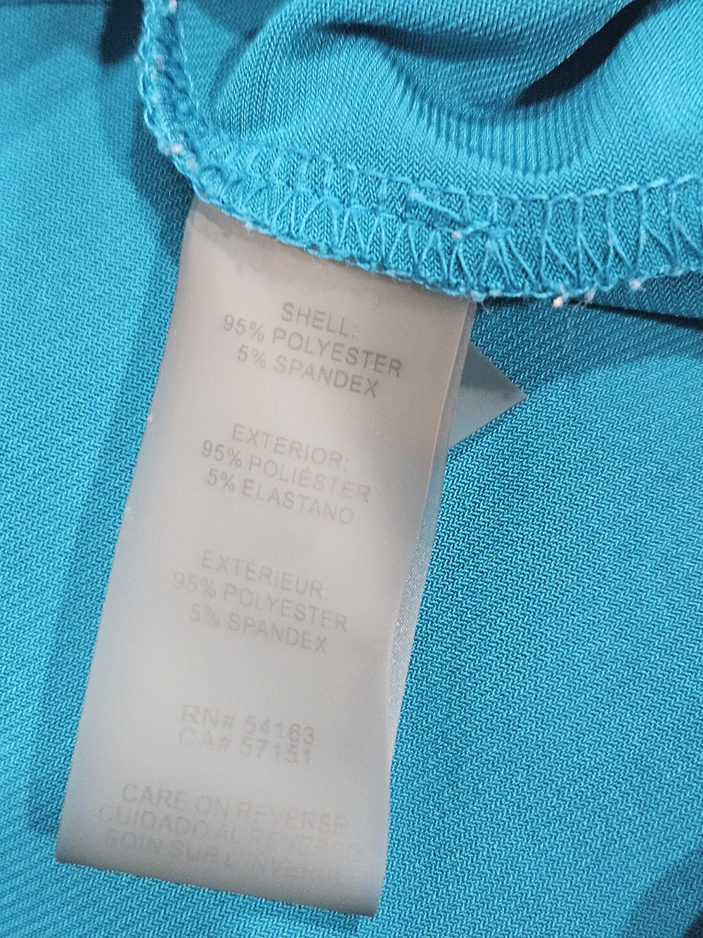 Calvin Klein Teal Sleeveless V-Neck Shell - Picture 6 of 6